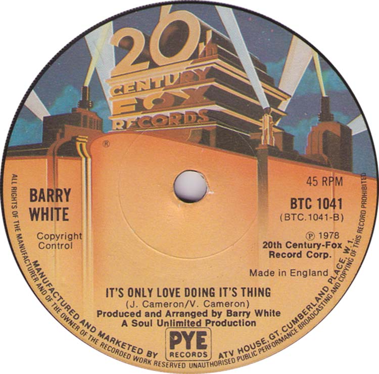 Barry White – It’s Only Love Doing Its Thing